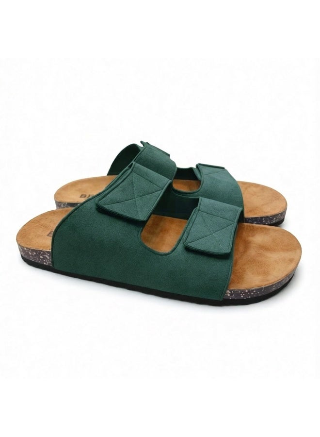 Stylish men's slippers with a modern and comfortable design – genuine leather and non-slip orthopedic sole, available in various sizes and colors. - Image 5